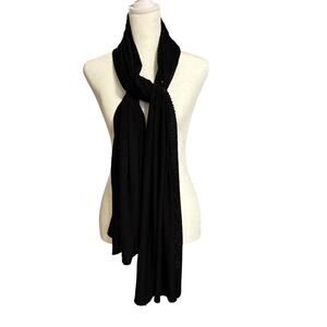 Zen Knits Scarf Wrap Embellished Sequined Black
